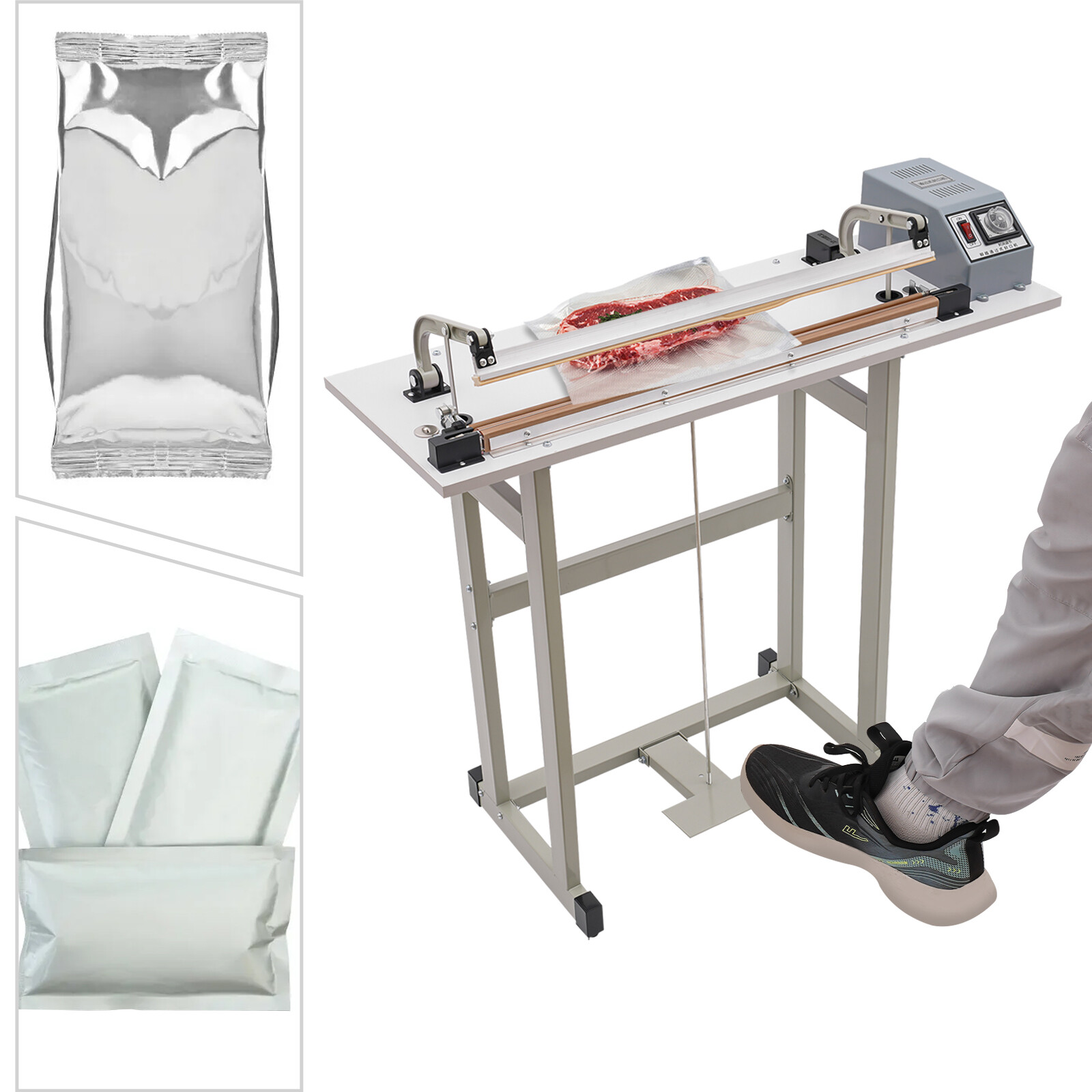 Plastic Bag Impulse Heat Sealer - 22,83 inch voetpedaal impuls-hitteverzegelaar met snijder